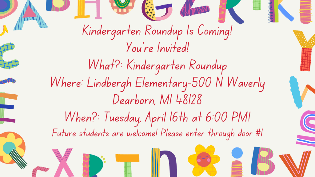 Kindergarten Roundup is Today!