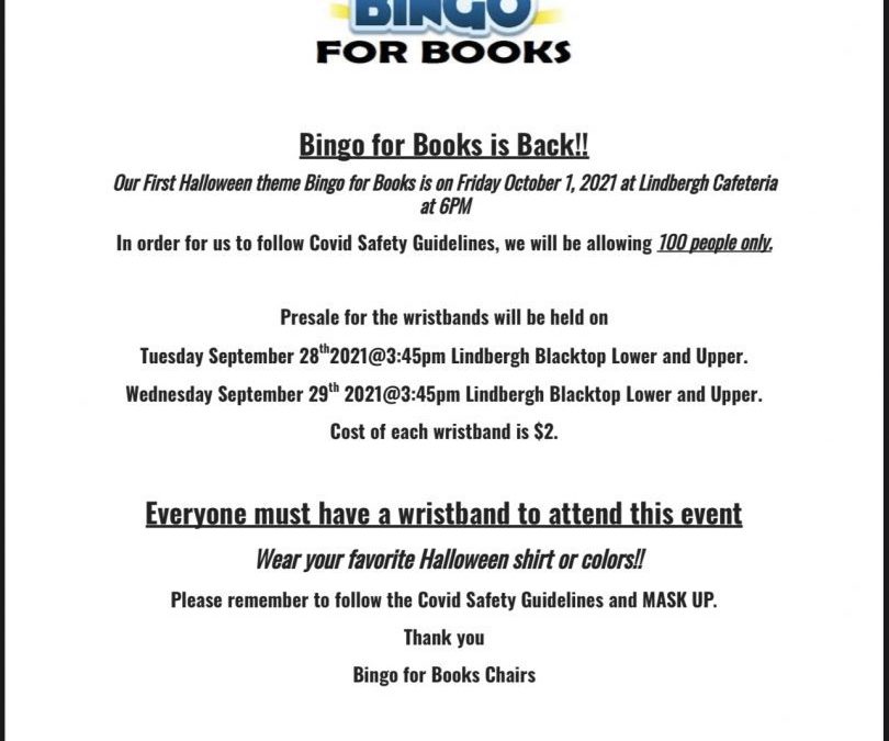 Bingo for Books is Back!