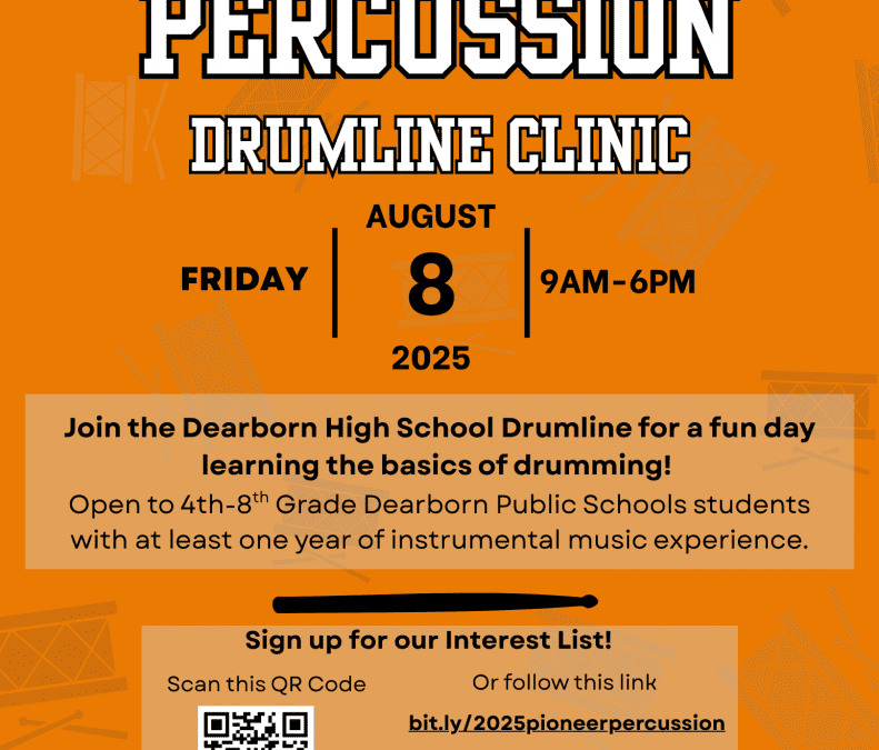 Dearborn High Pioneer Marching Band’s Drumline Summer Camp